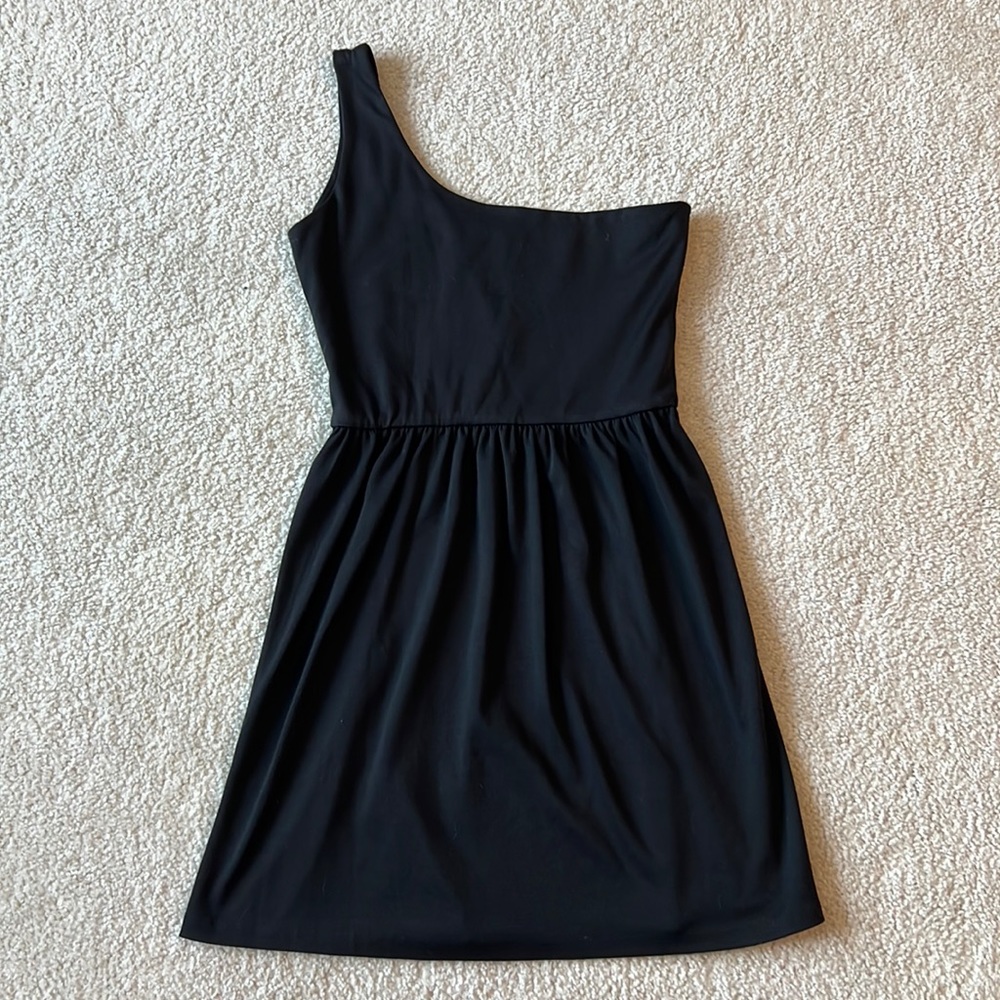 Black one shoulder dress by Aqua